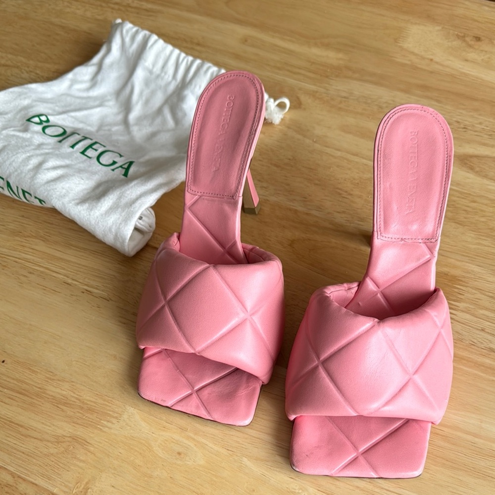 Bottega Veneta Pink Padded Quilted Women's Shoes